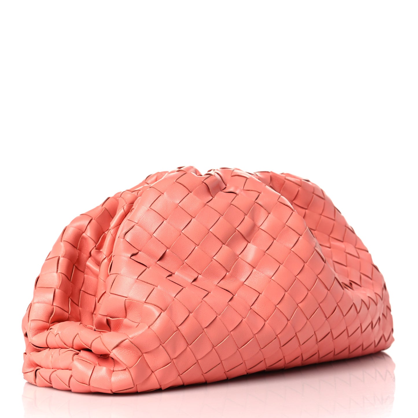 Nappa Maxi Intrecciato The Pouch Oversized Clutch Peach