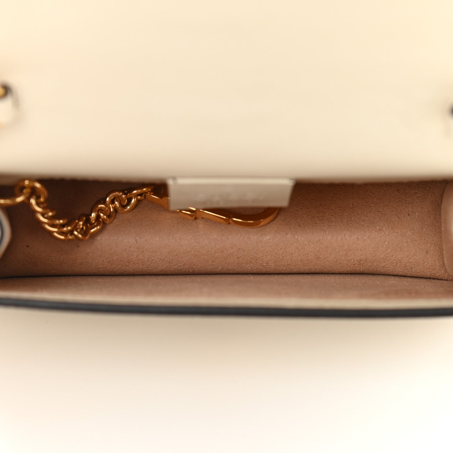 Calfskin Super Mini Sylvie Chain Shoulder Bag White