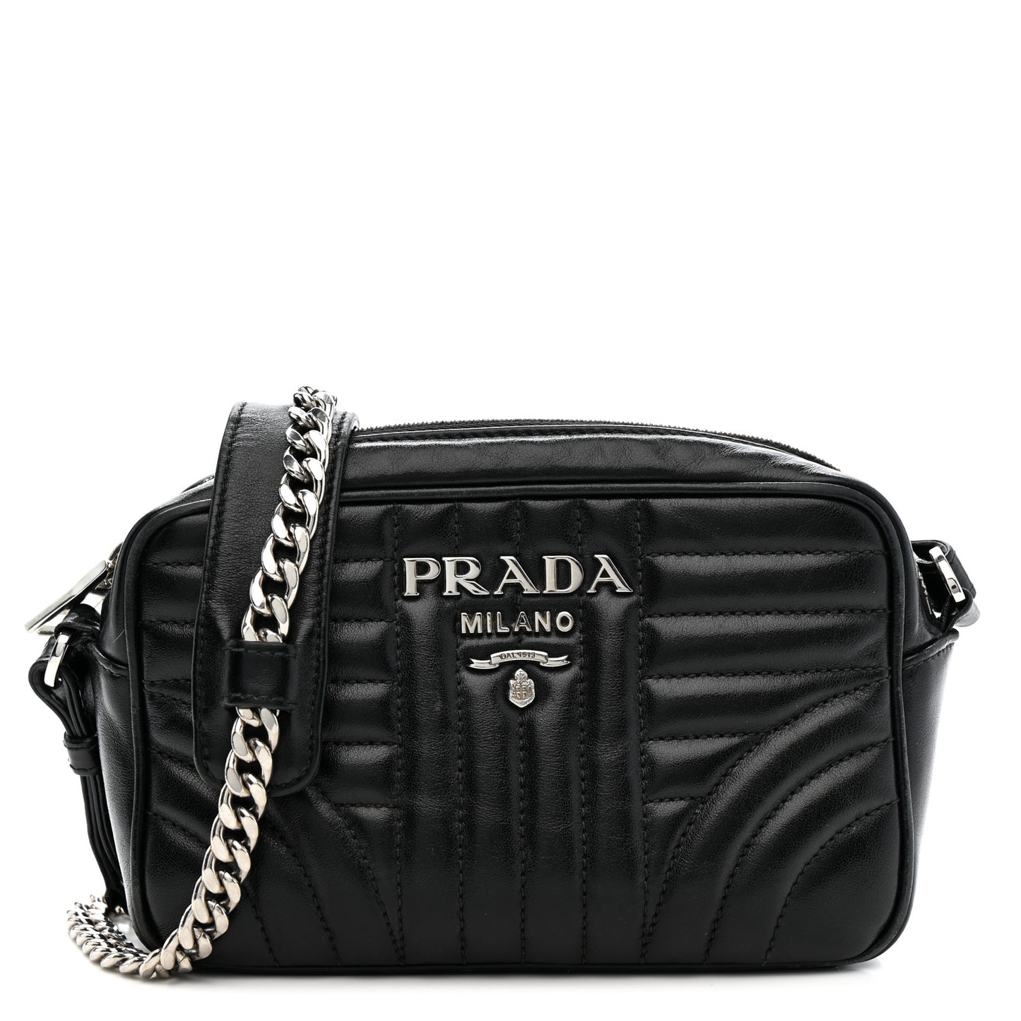 Soft Calfskin Diagramme Camera Bag Black
