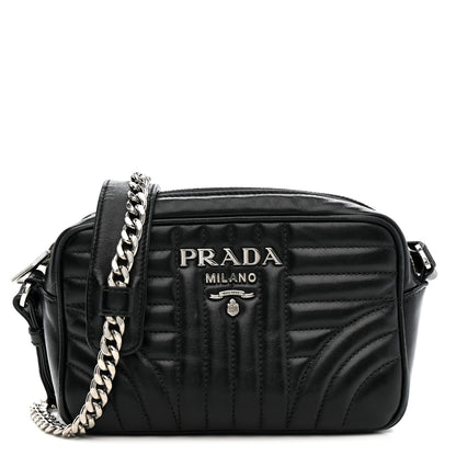 Prada Soft Calfskin Diagramme Camera Bag Black 1 of 18