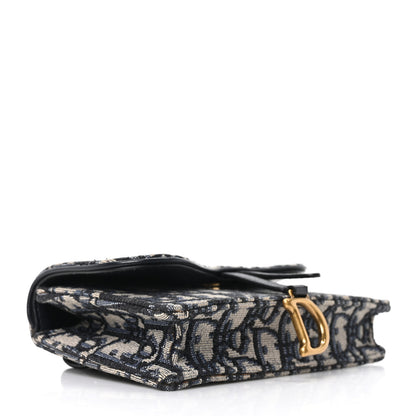 Christian Dior Oblique Saddle Belt Bag Blue 4 of 9