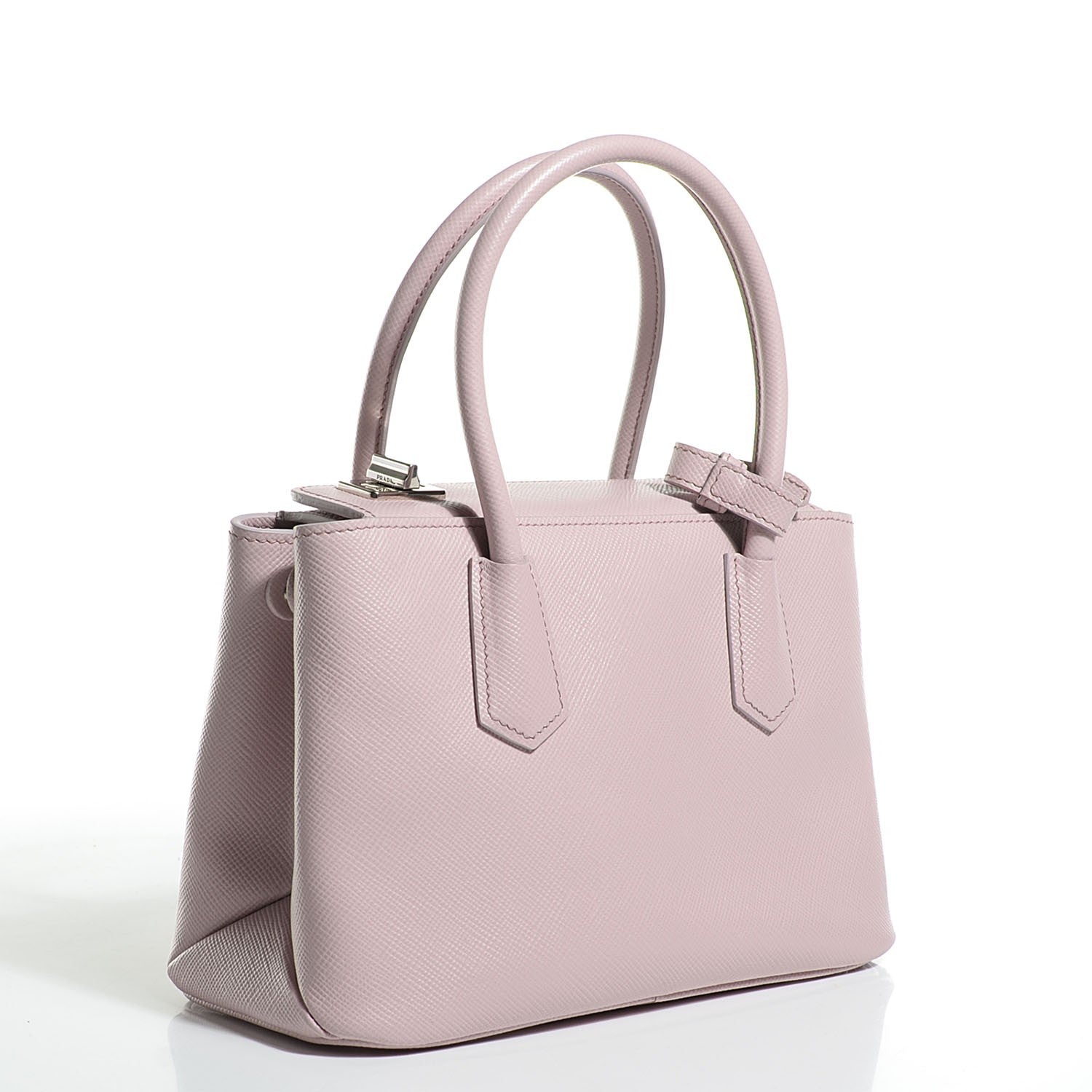 Prada Saffiano Cuir Small Twin Tote Mughetto 3 of 12