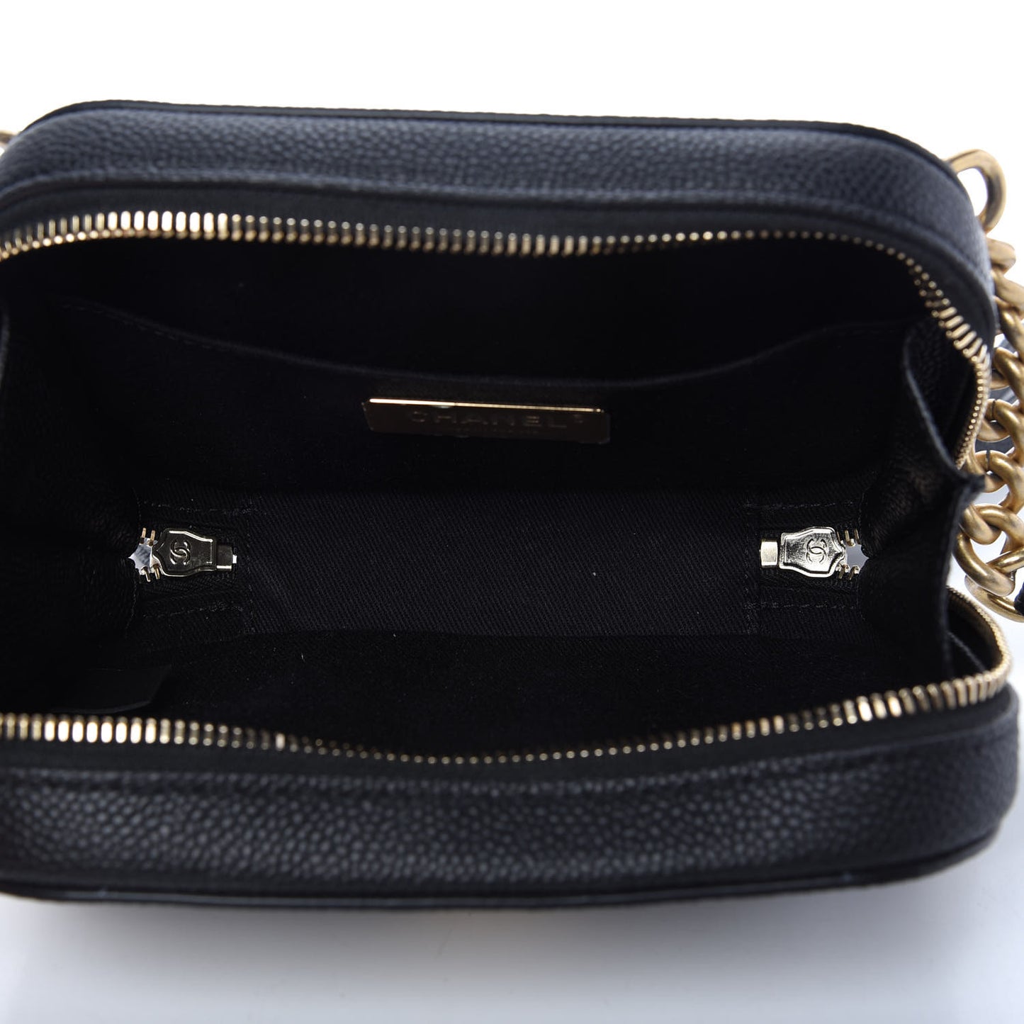 Caviar Quilted Waist Bag Black