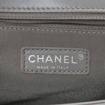 Chanel Calfskin Ombre Quilted Large Boy Flap Grey Beige 6 of 7