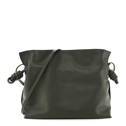 Loewe Calfskin Flamenco Knot Clutch Vintage Khaki 2 of 29