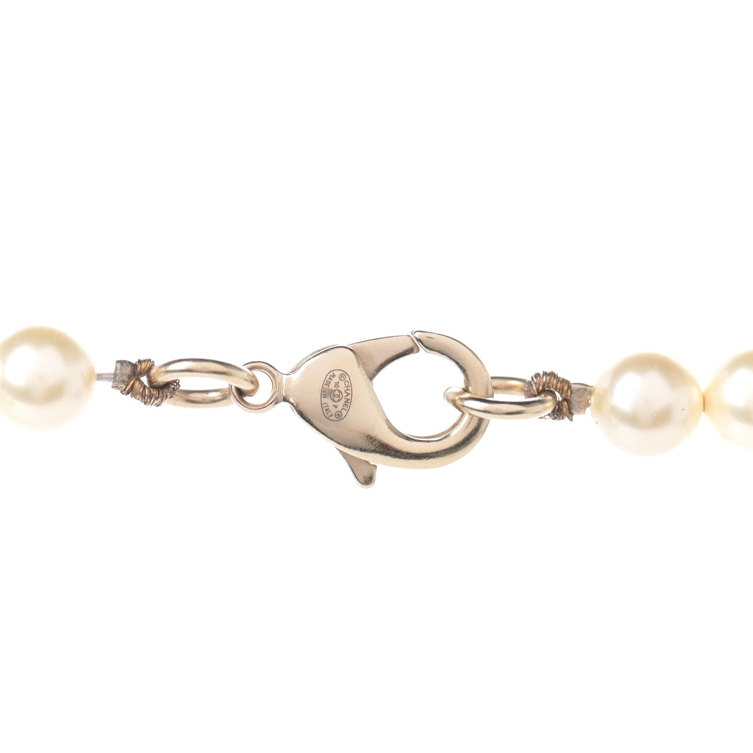 Chanel Graduated Pearl CC Long Necklace Gold 4 of 4