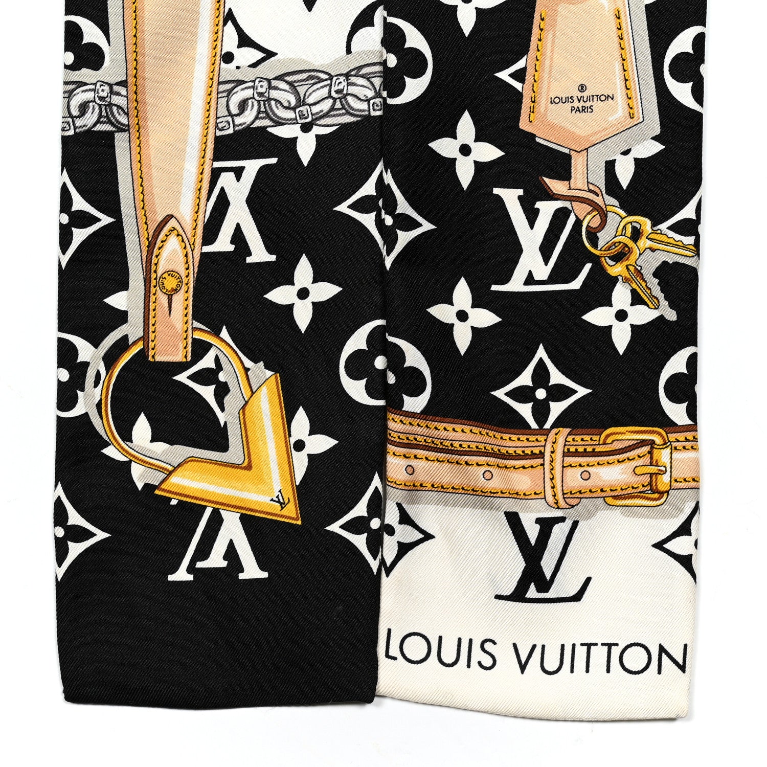 Louis Vuitton Silk Monogram Confidential Bandeau Black 2 of 6