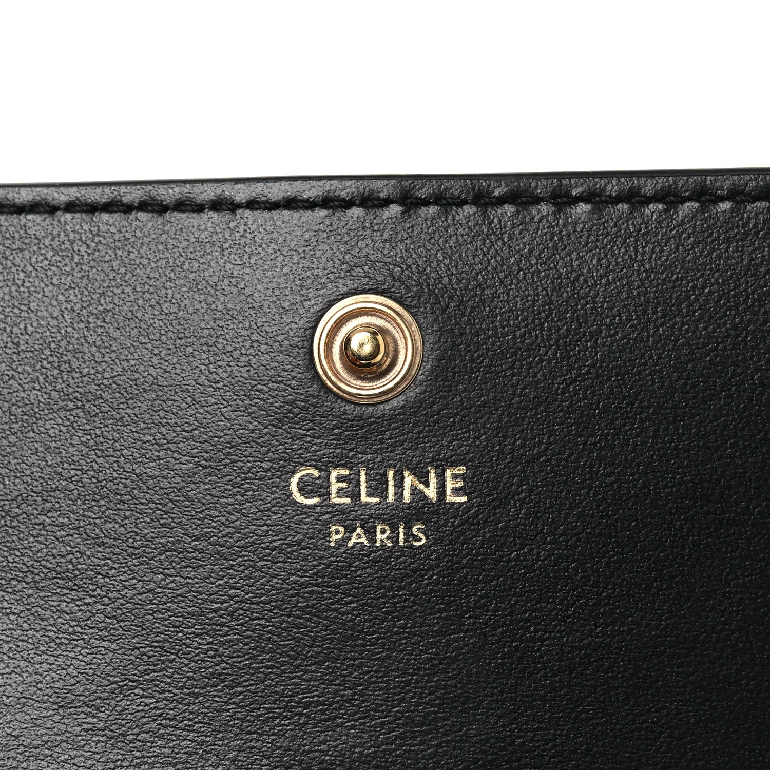Celine Shiny Calfskin Triomphe Key Case Black 6 of 11