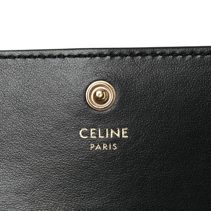 Celine Shiny Calfskin Triomphe Key Case Black 6 of 11