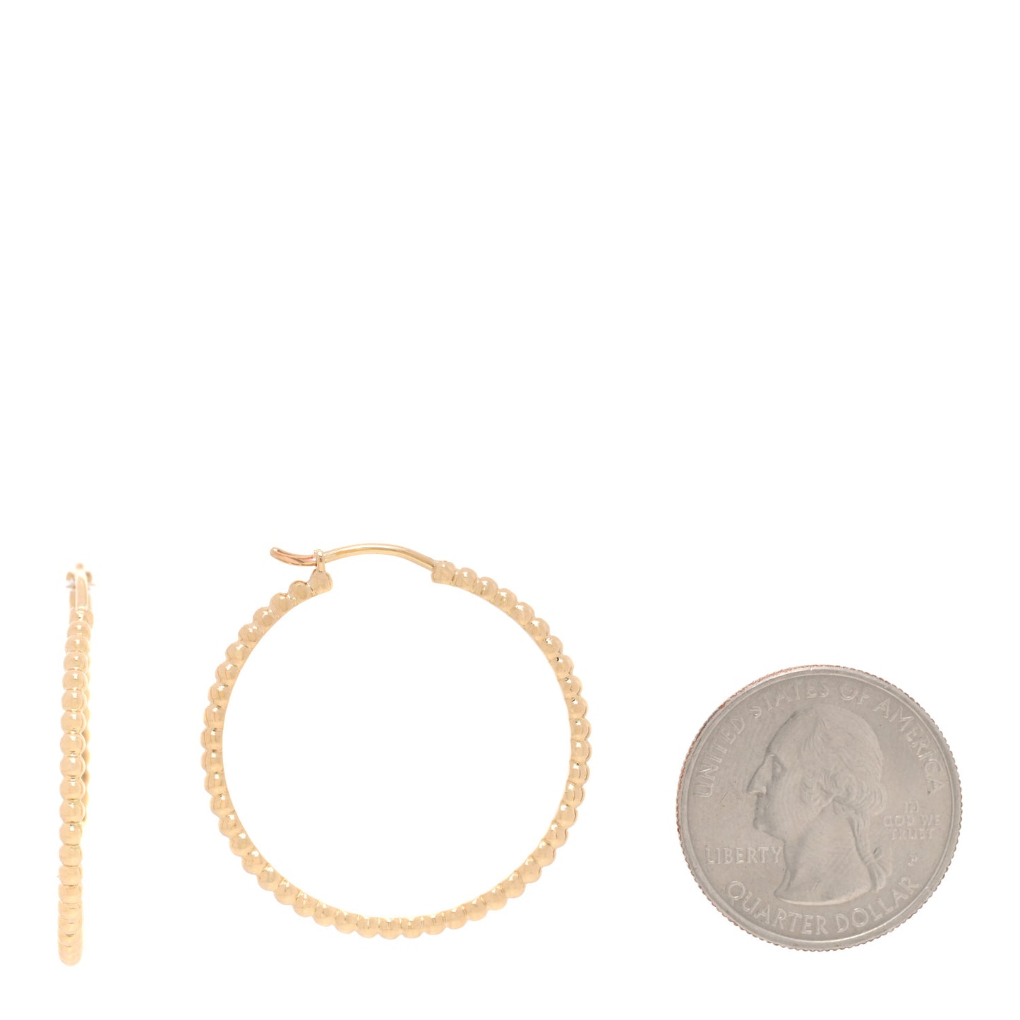 18K Yellow Gold Small Perlee Hoop Earrings