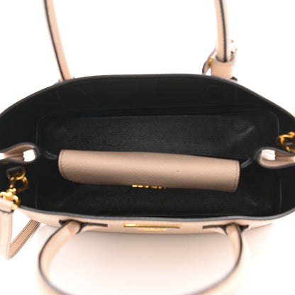 Prada Saffiano Cuir Small Double Bag Cammeo Black 8 of 13