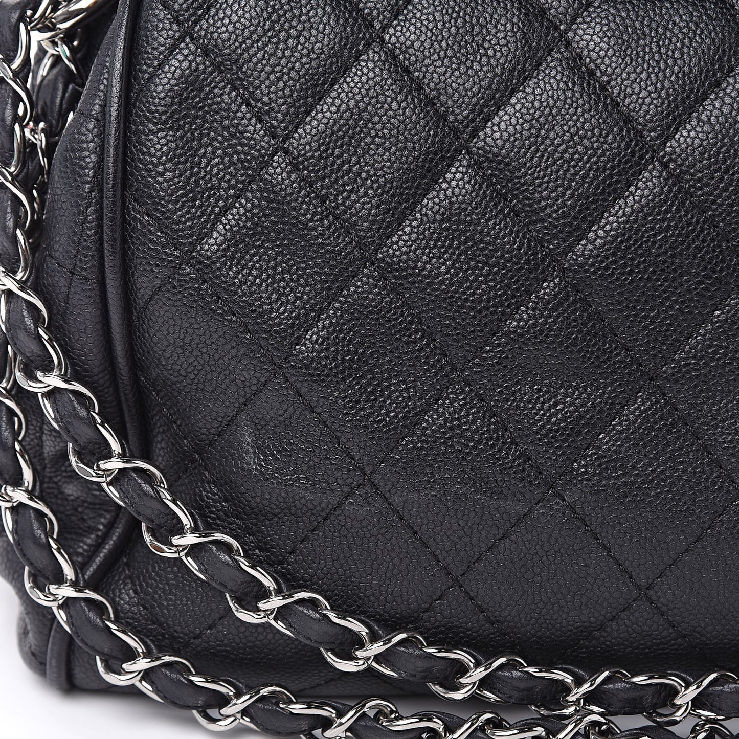 Caviar Quilted Timeless Accordion Flap Black