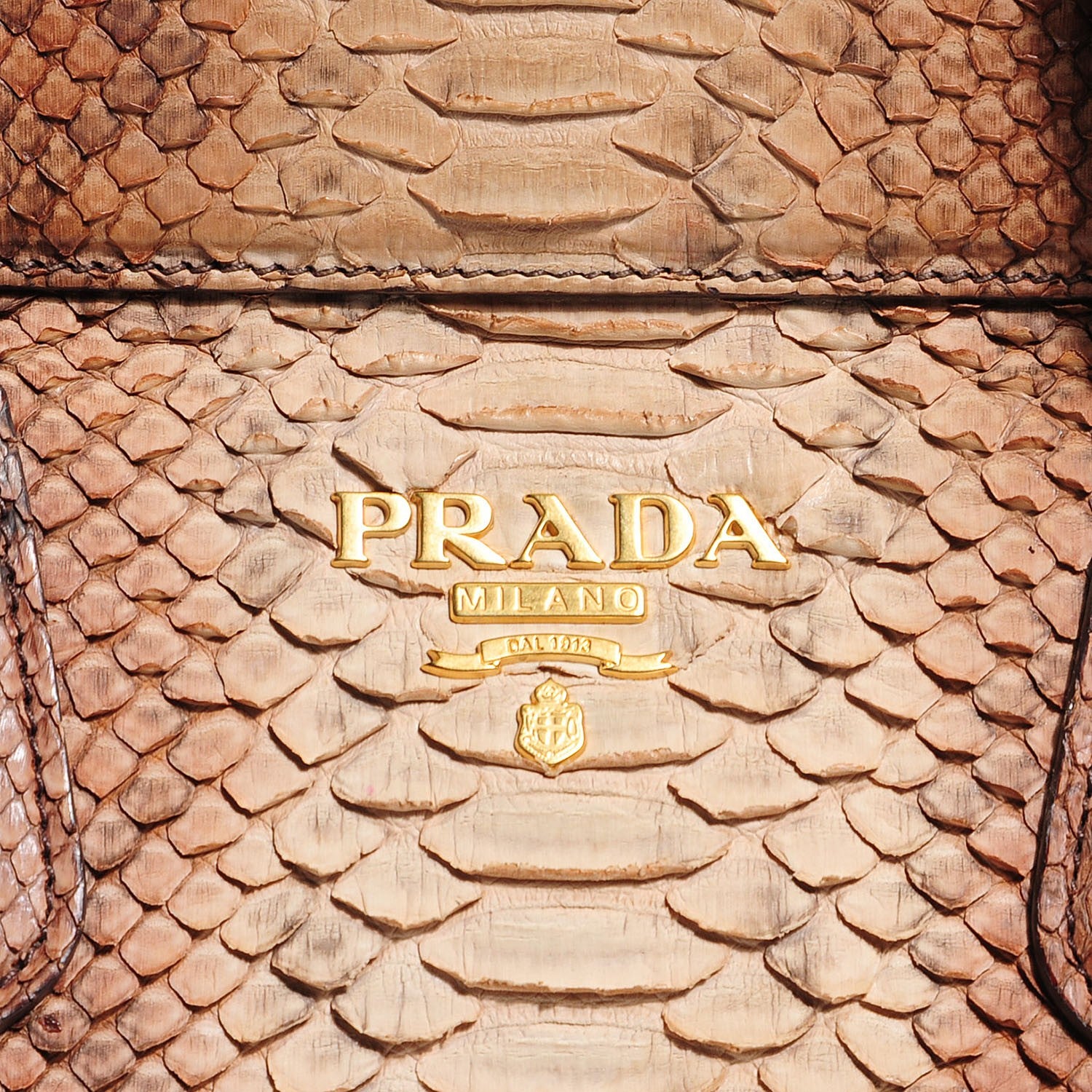 Prada Python Top Handle Frame Bag Naturale 7 of 11