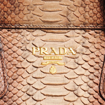 Prada Python Top Handle Frame Bag Naturale 7 of 11