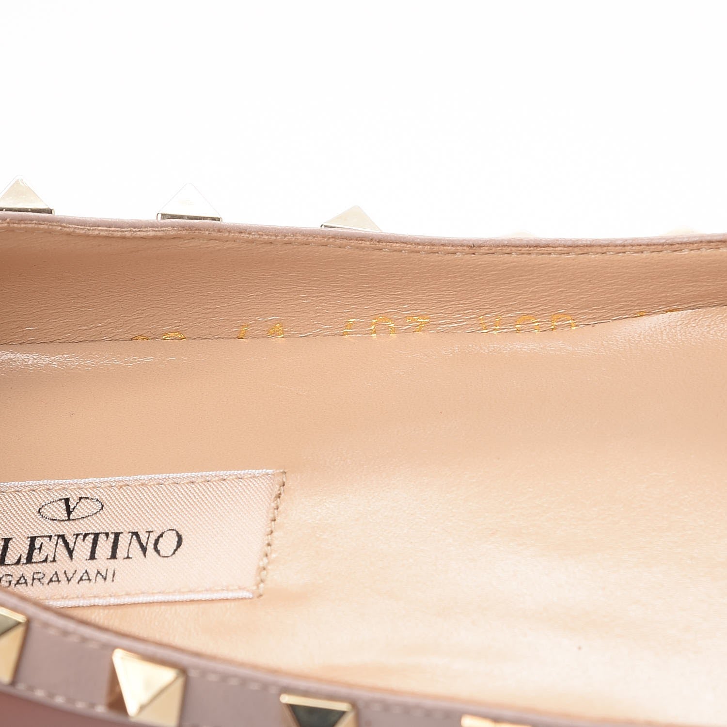 Valentino Garavani Nappa Rockstud Ballerina Flats 40 Poudre 8 of 13