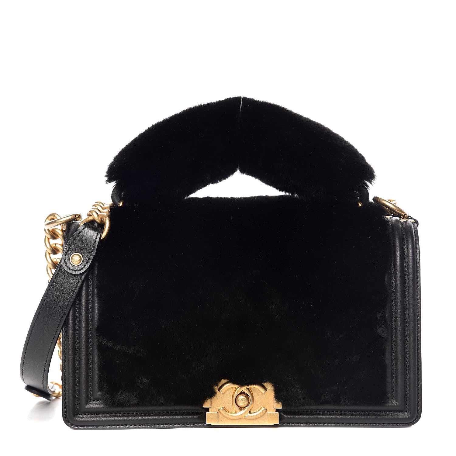 Chanel Orylag Medium Boy Top Handle Flap Black 1 of 11
