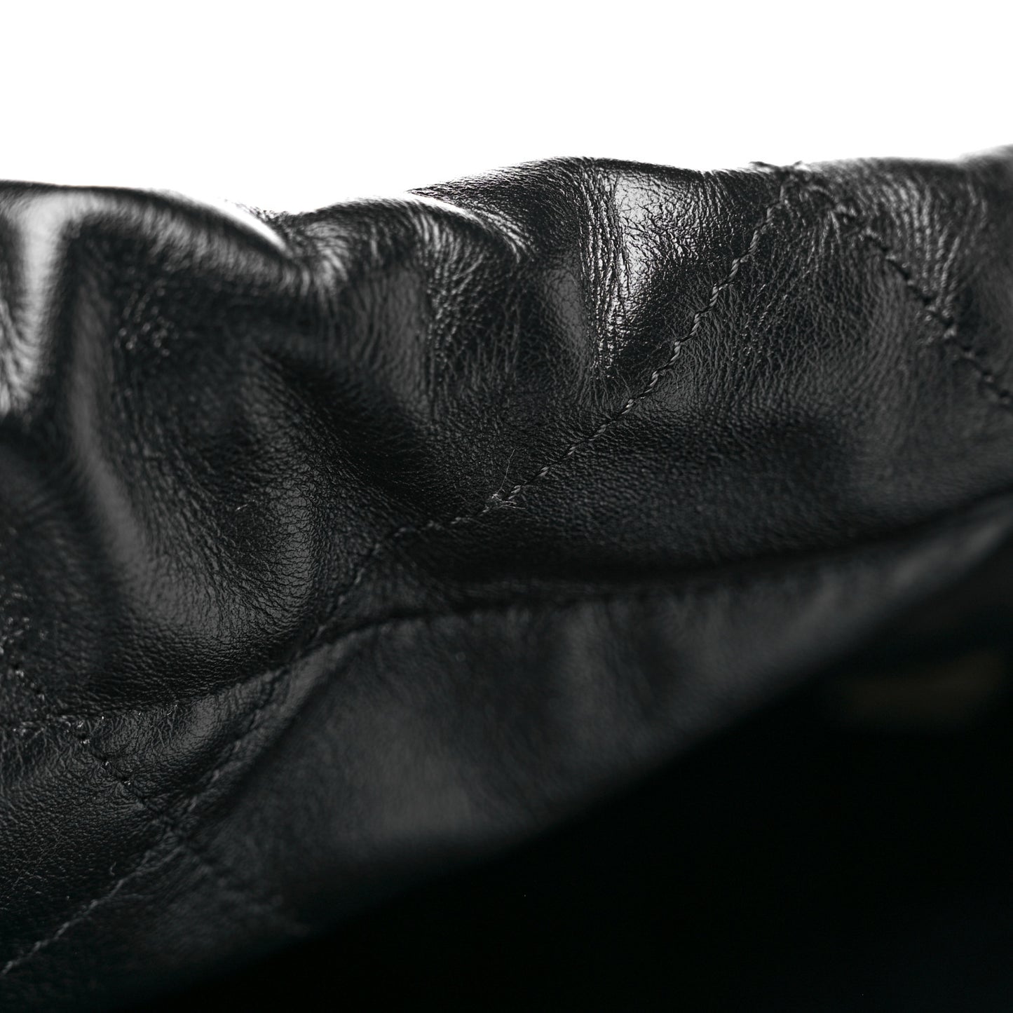 Shiny Calfskin Quilted Large Chanel 22 Black