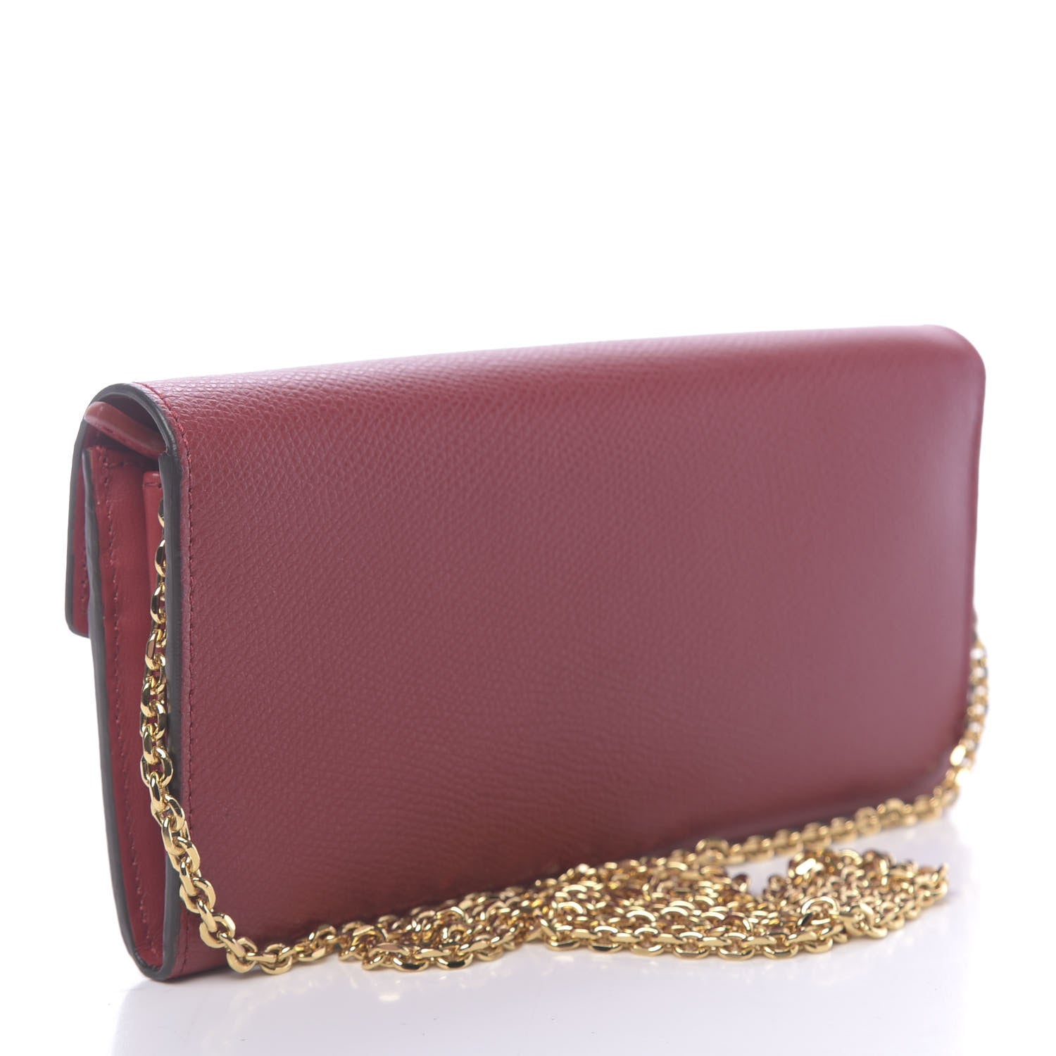 Fendi Vitello Cruise F is Fendi Continental Envelope Wallet on Chain Fragola 3 of 10