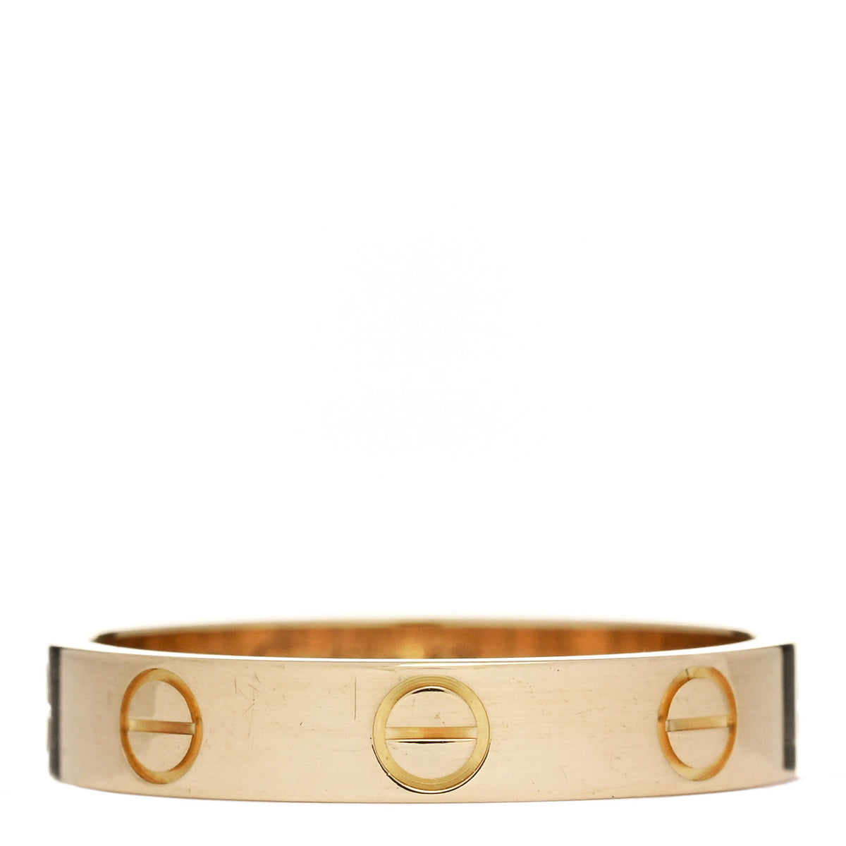 18K Yellow Gold 3.5mm LOVE Wedding Band Ring 53 6.5