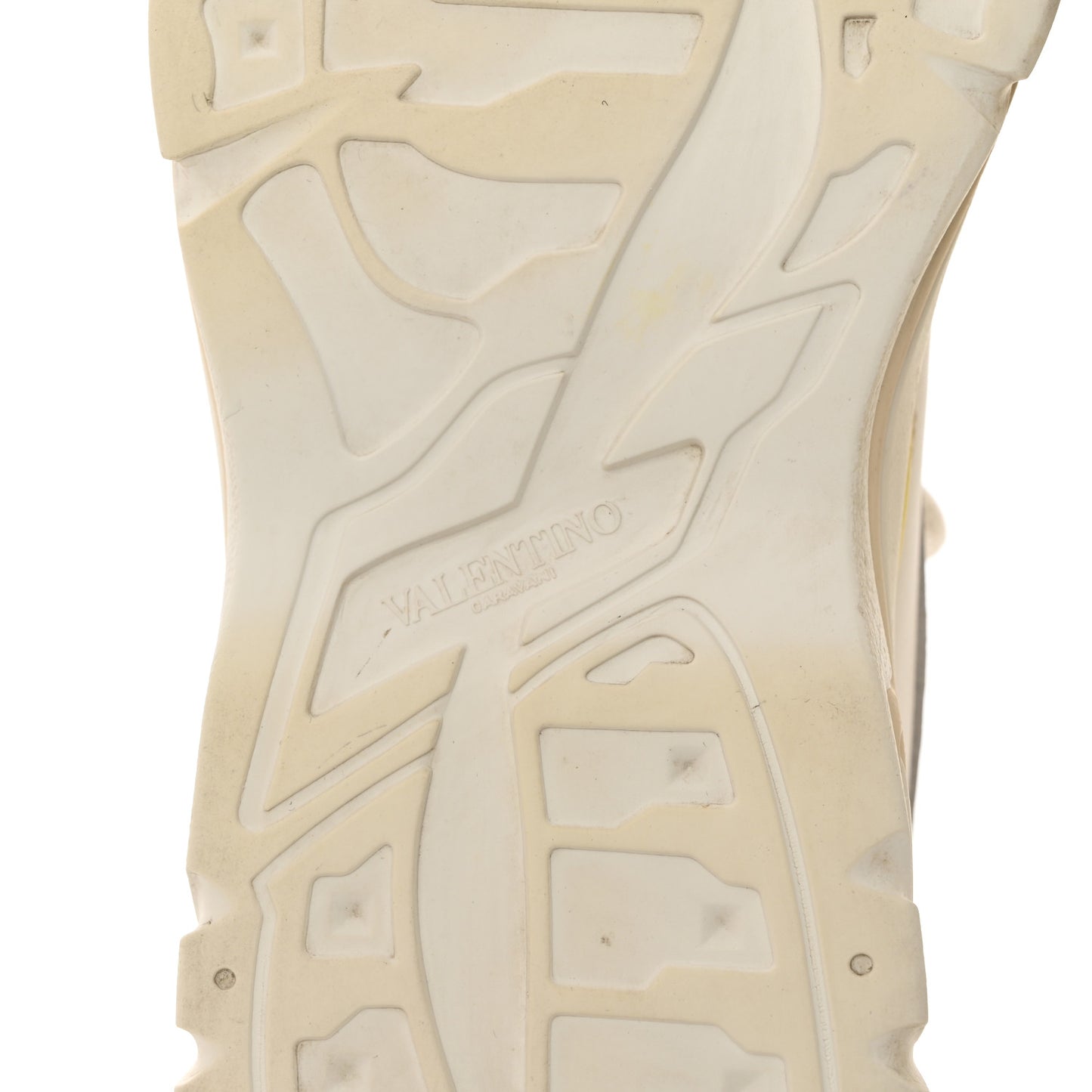 Calfskin Womens Gumboy Sneakers 37.5 White Lime Yellow