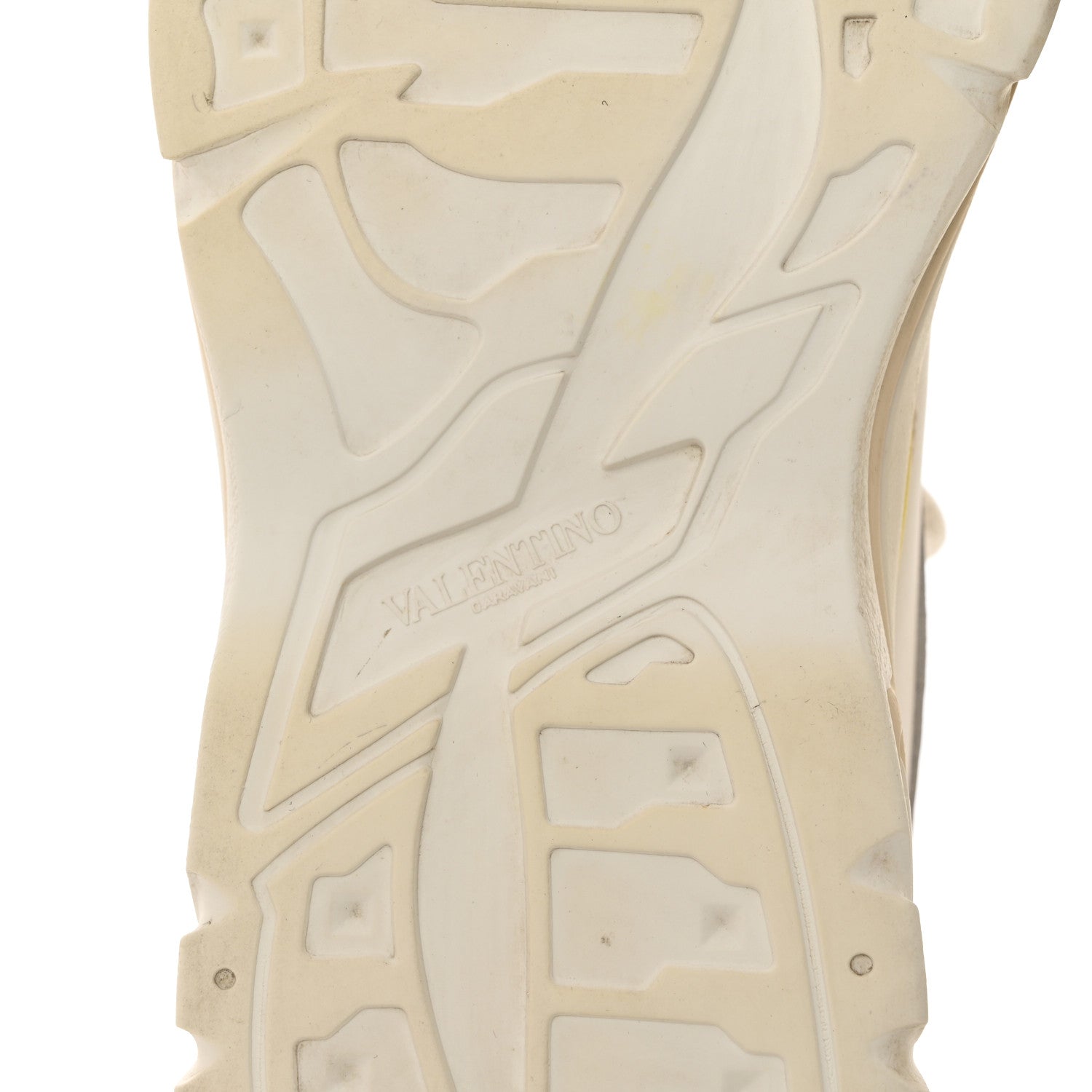 Valentino Garavani Calfskin Womens Gumboy Sneakers 37.5 White Lime Yellow 9 of 9