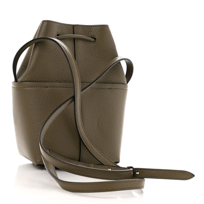 Salvatore Ferragamo Grained Calfskin Mini Gancino Bucket Bag Green 3 of 9