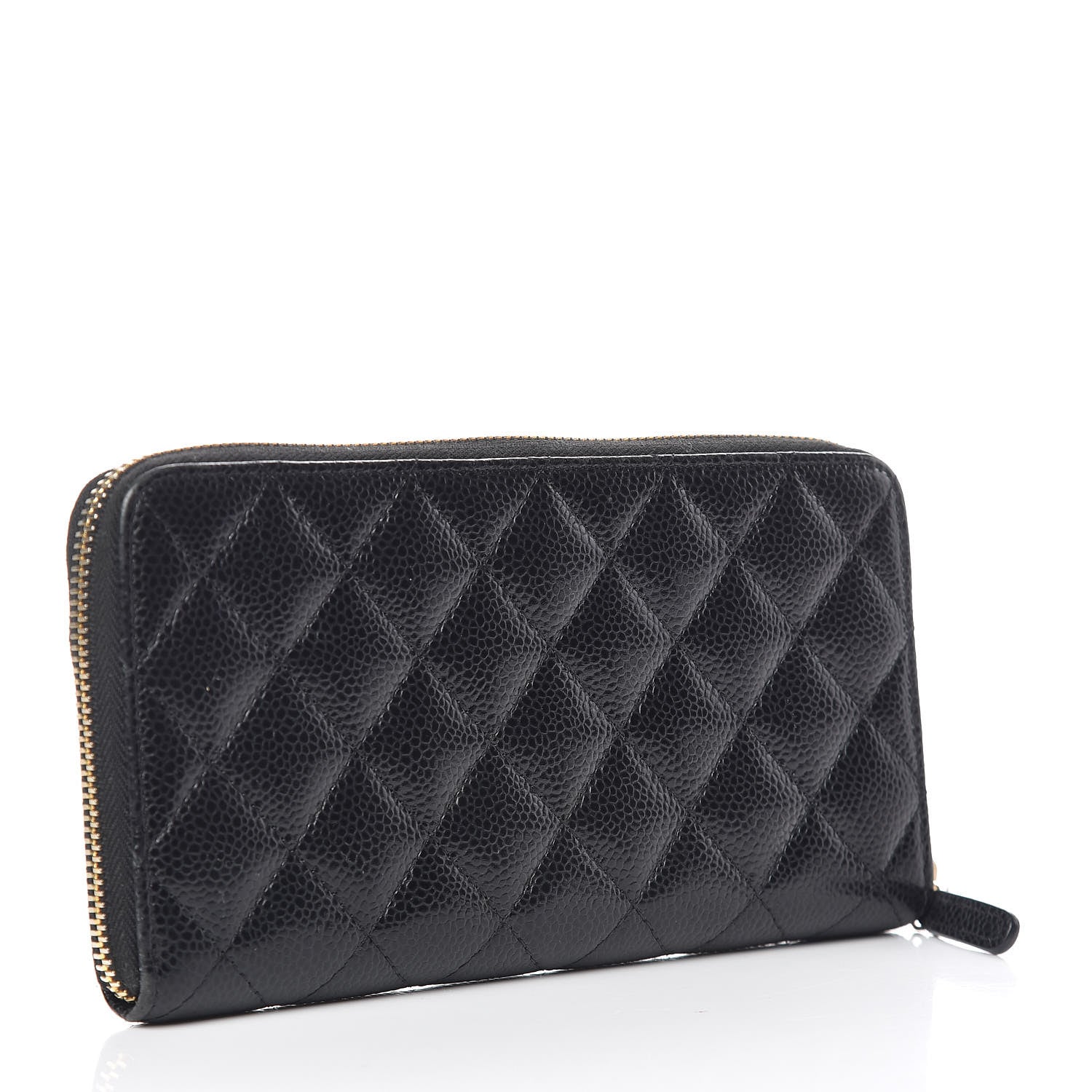 Chanel Caviar Quilted Large Gusset Zip Around Wallet Black 3 of 11