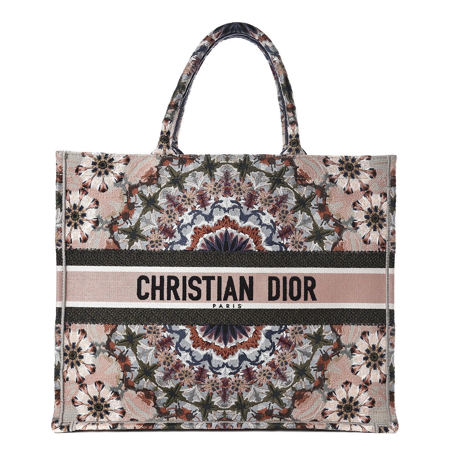 Christian Dior Canvas Embroidered KaleiDioroscopic Book Tote Multicolor 1 of 12