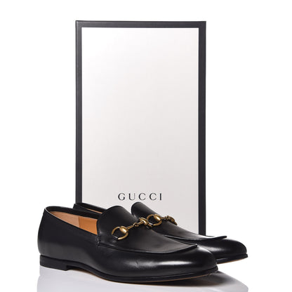 Gucci Calfskin Horsebit Mens Jordaan Loafers 7 Black 9 of 9