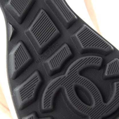 Chanel Suede Goatskin CC Sneakers 41 Dark Beige 9 of 9