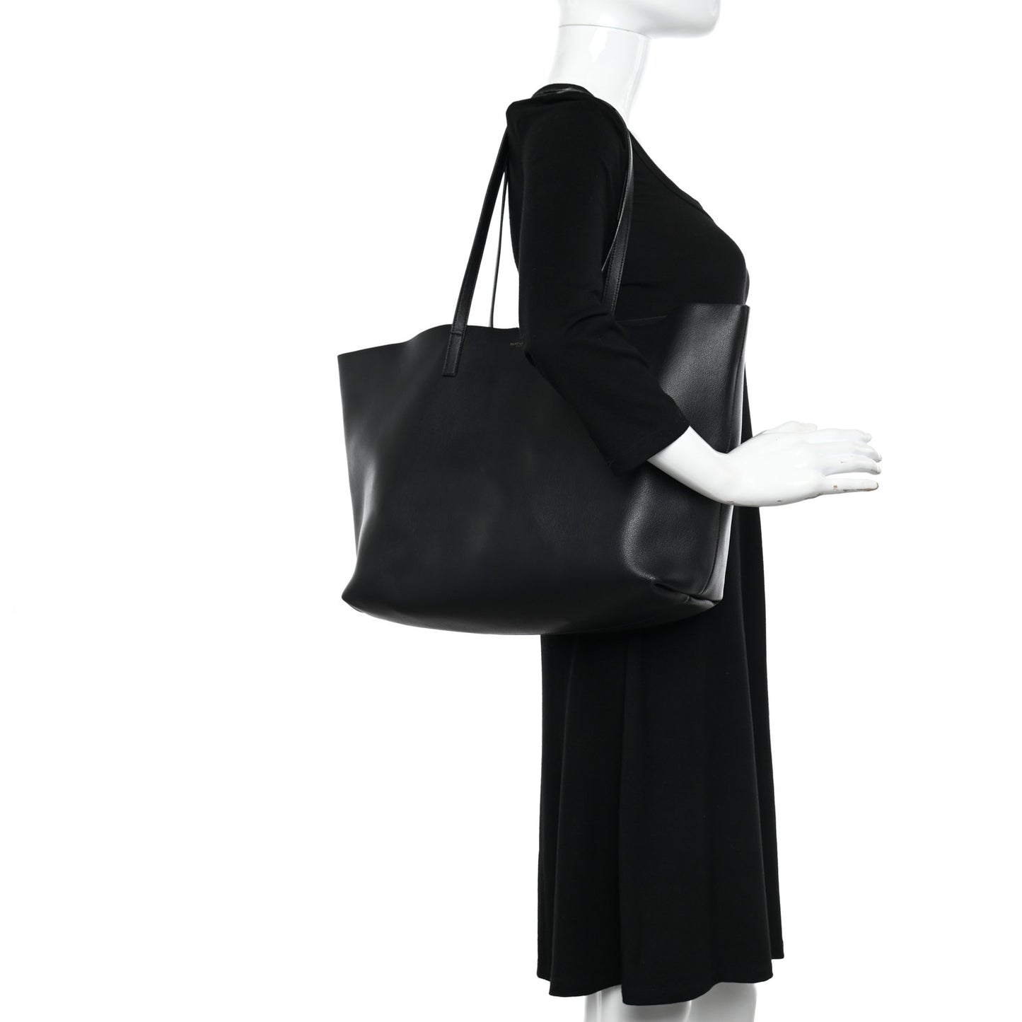 Calfskin Large Shopping Tote Black