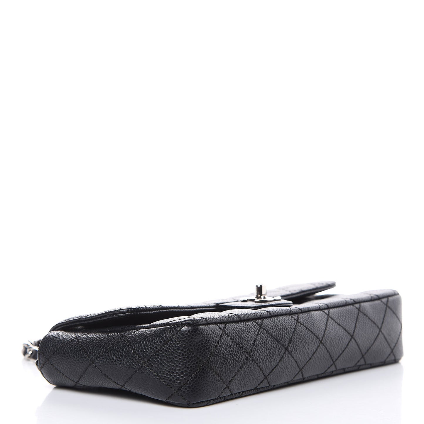 Caviar Quilted East West Flap Black