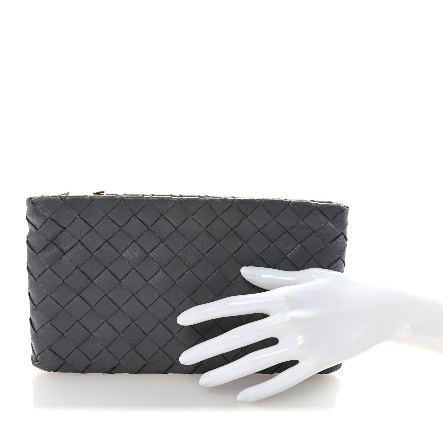 Bottega Veneta Nappa Intrecciato Small Zip Pouch Thunder 1856556