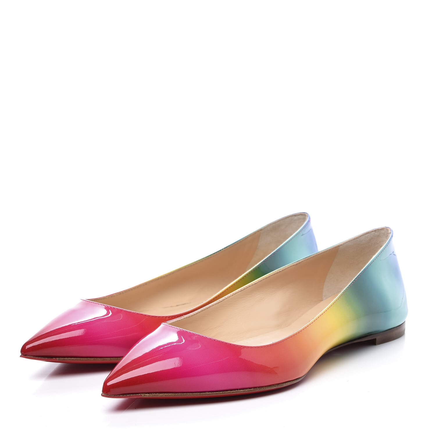 Christian Louboutin Patent Rainbow Ballalla Flats 36 Multicolor 2 of 10