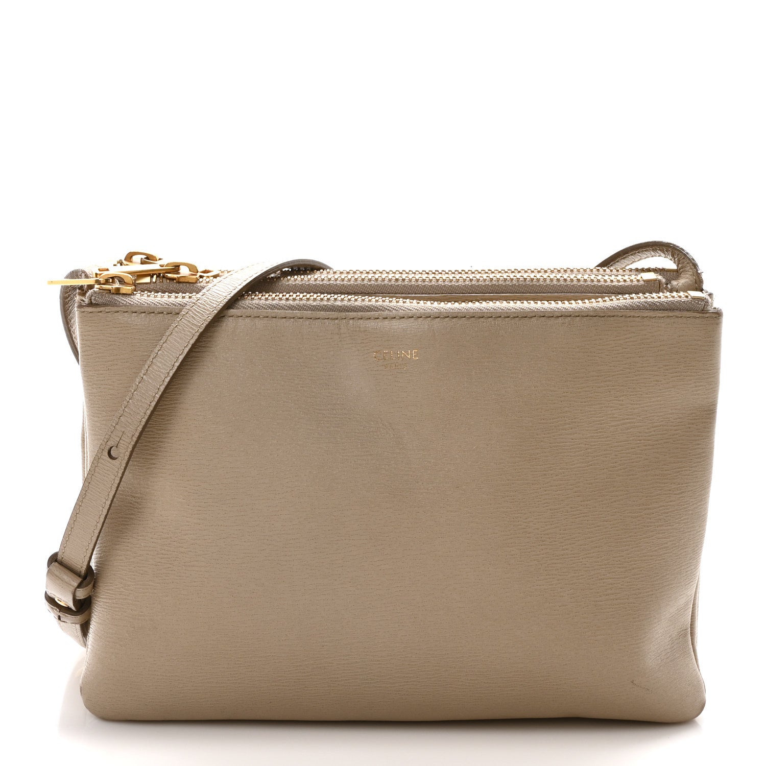 Celine Liege Calfskin Small Trio Crossbody Bag Taupe 1 of 9