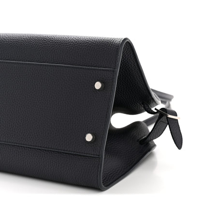 The Row Matte Grained Calfskin Margaux Shoulder 12 Marine 9 of 10