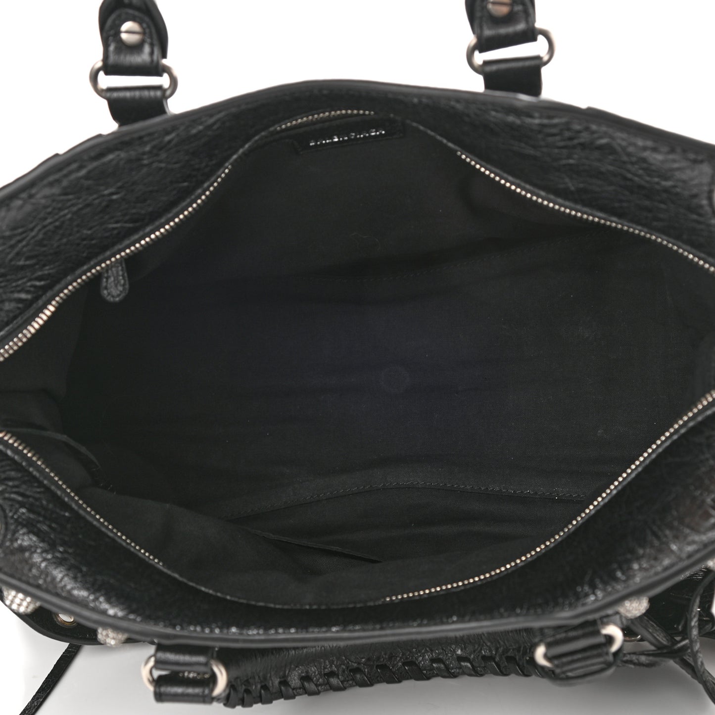 Agneau Arena Crystal Neo Cagole City Handbag Black