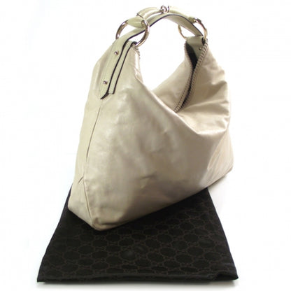Gucci Leather Large Horsebit Chain Hobo Ivory 3 of 8