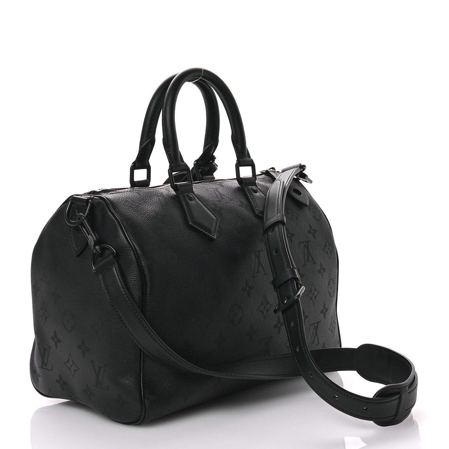 Louis Vuitton Calfskin Monogram Speedy P9 Bandouliere 30 Ultra Black 5 of 15