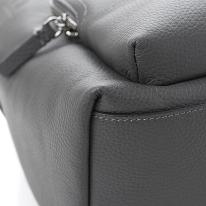 Burberry Calfskin Logo Embossed Backpack Charcoal Grey 9 of 10