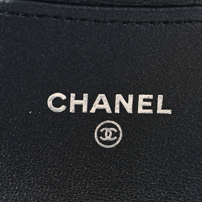 Chanel Lambskin Quilted Flap Card Holder Wallet So Black 6 of 9