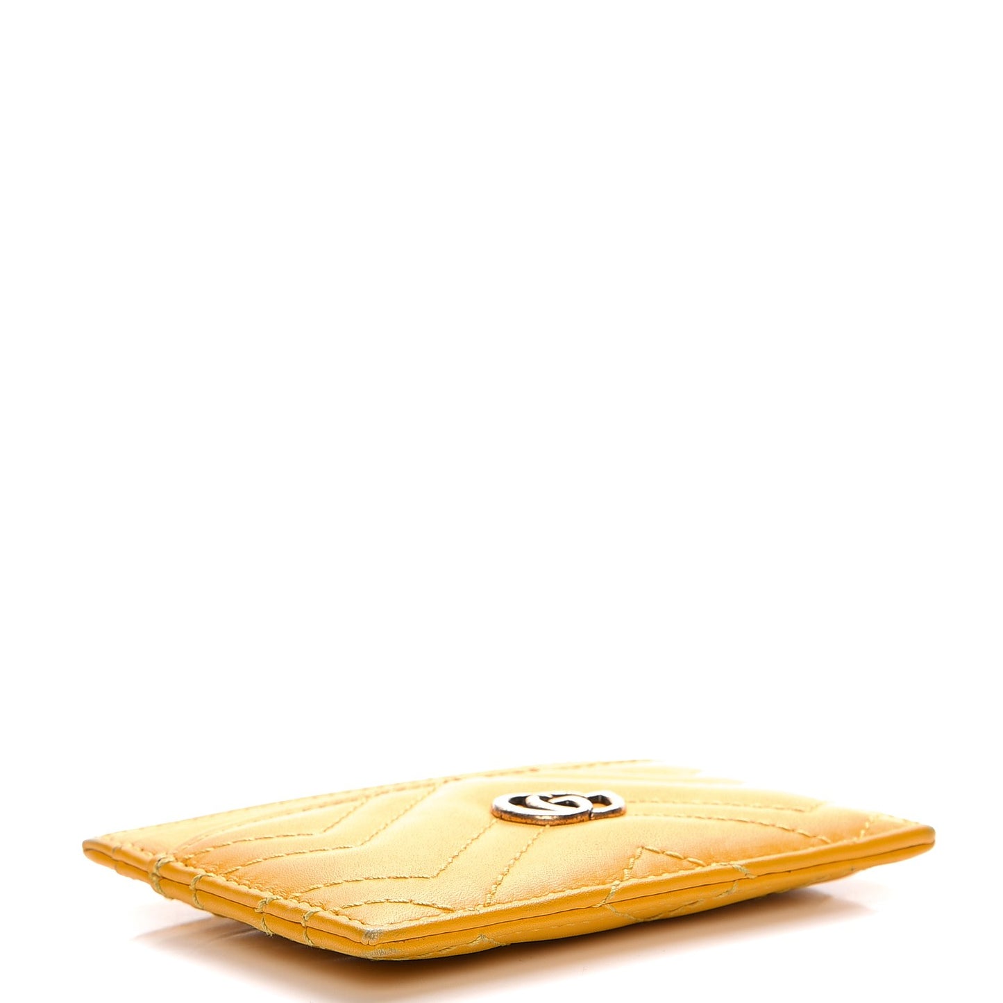 Calfskin Matelasse GG Marmont Card Holder Stone Topaz
