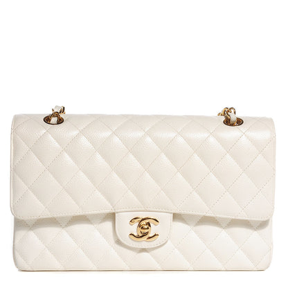 Chanel Caviar Quilted Medium Double Flap White 1 of 9