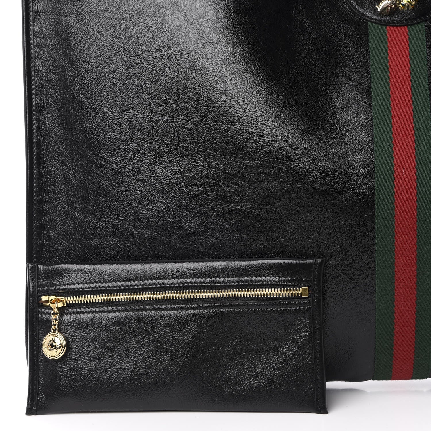 Gucci Calfskin Large Rajah Chain Tote Black 12 of 13