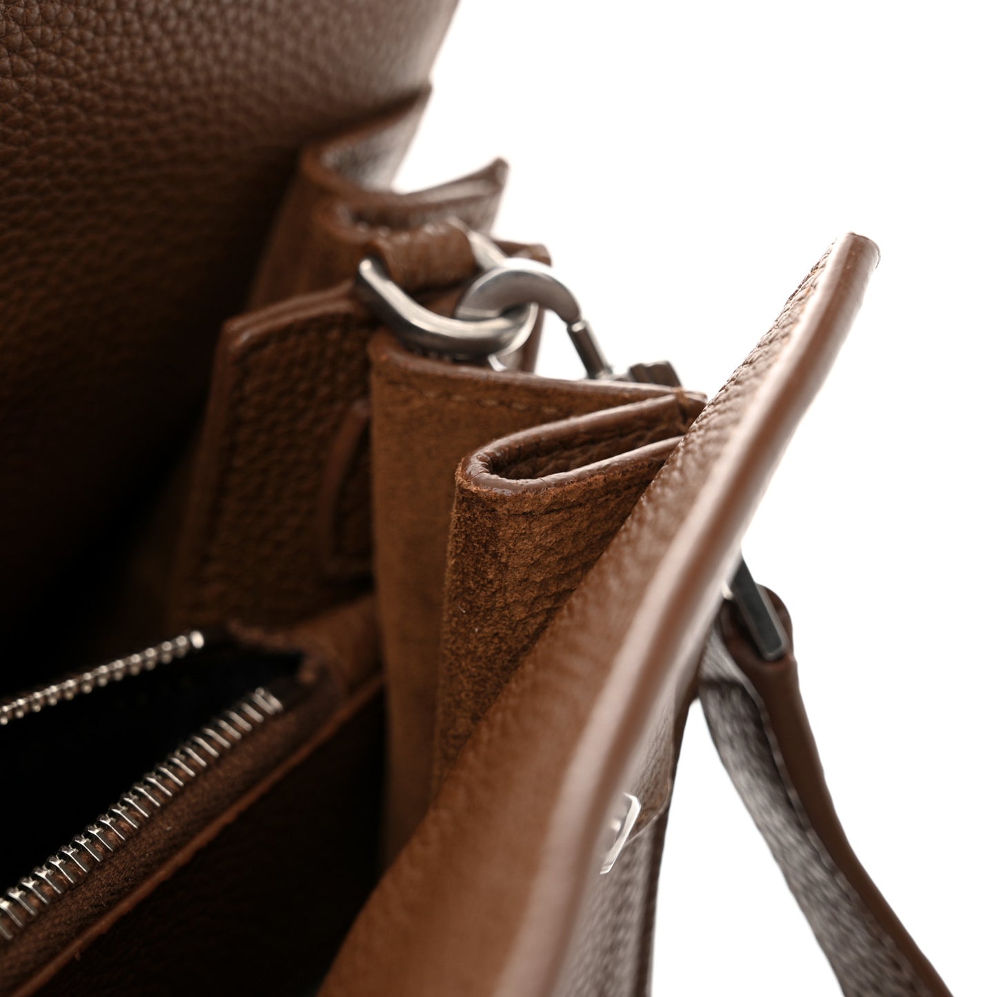 Grained Calfskin Small Supple Sac De Jour Moka