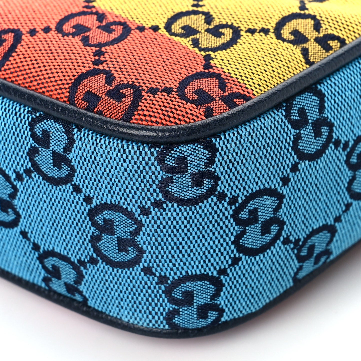 Monogram Multicolor Retro Interlocking G Belt Bag 95 38 Blue Rainbow Light Blue