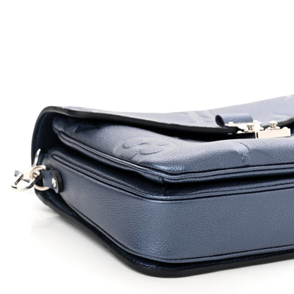Louis Vuitton Metallic Empreinte Monogram Giant Pochette Metis Navy Nacre 8 of 10