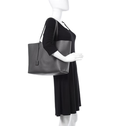 Saint Laurent Calfskin Large Shopping Tote Dark Grey 2 of 11
