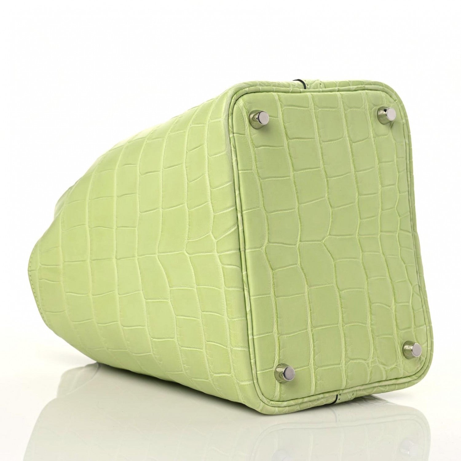 Hermes Matte Alligator Picotin Lock 18 Jaune Bourgeon 4 of 11