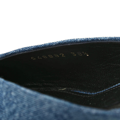 Balenciaga Japanese Vintage Denim BB Knife Pointed Toe 40mm Mules 38.5 Light Blue 9 of 12